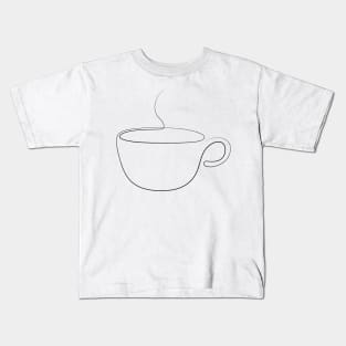 coffee mug or tea cup - abstract line art Kids T-Shirt